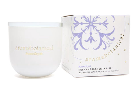 Crystal Candle 310G Amethyst - Relax, Balance, Calm