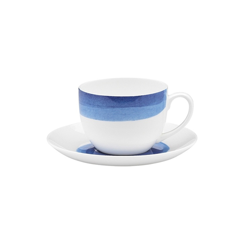 Watercolour Ocean Teacup & Saucer