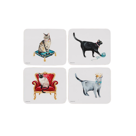 Pampered Cats 4 Pack Coaster