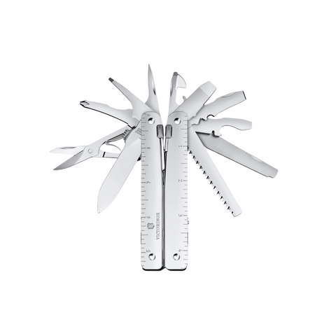 Swiss Tool MX, silver, in nylon pouch,