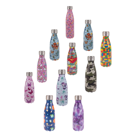 Stainless Steel Hydrations Double Wall Insulated Drink Bottle Patterns - 350ml(10 Colors)