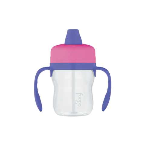 235Ml Foogo Bpa Free Soft Spout Tritan Plastic Sippy Cup With Handles- 2 Colors