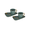 Asteria Teal 2pk Espresso Set