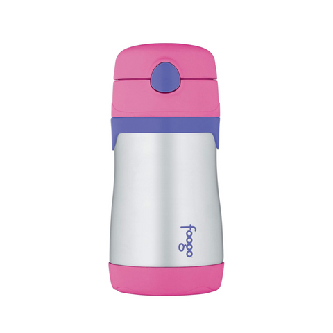 Foogo Straw Bottle 355Ml - Pink