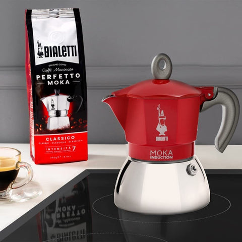 Moka Induction Red 2 Cup