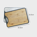 Reversible Bamboo And Poly Cutting Board - 34.5 X 24.5Cm