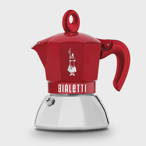 Moka Exclusive Induction 4 Cup Red
