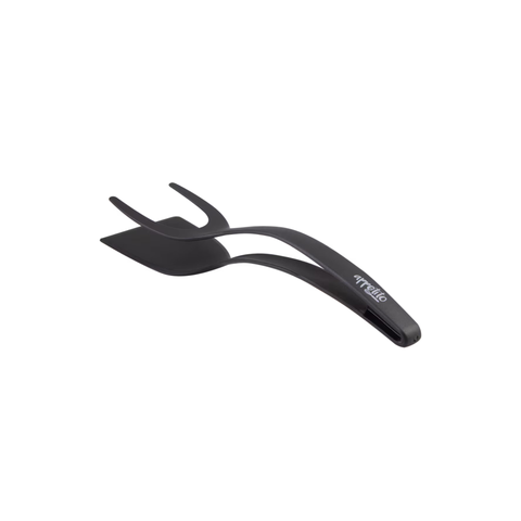 2 in 1 Nylon Spatula Tongs - Black