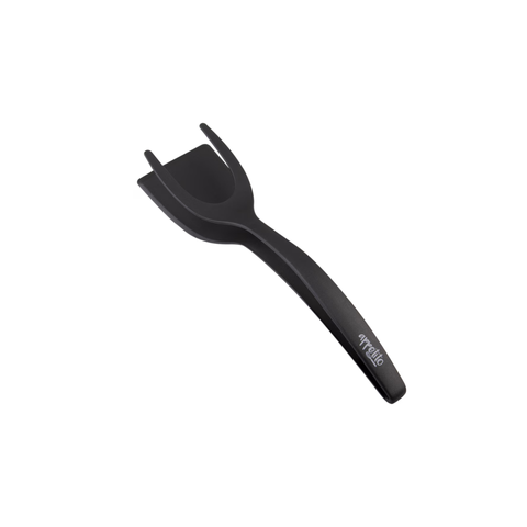 2 in 1 Nylon Spatula Tongs - Black