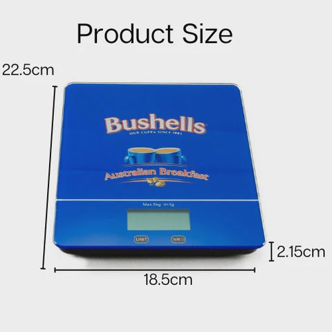 Bushells Digital Kitchen Scales 5kg Tempered Glass