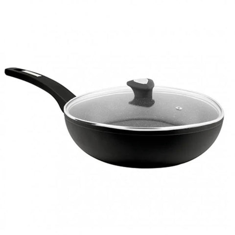 Marburg 32cm Wok With Lid And Xylan Coating Inside With White Dot