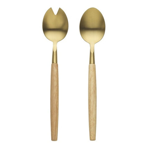 Alto Set of 2 Salad Servers Gold