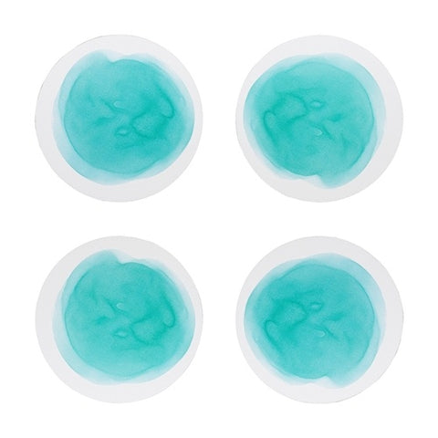 Watercolour Set of 4 Coasters Aqua
