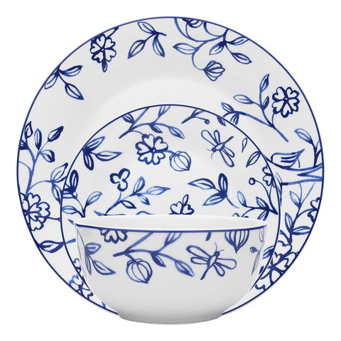 Porto Ginseng 12piece Dinner Set Blue