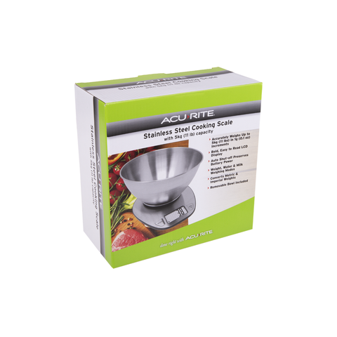 Stainless Steel Digital Scale With Bowl 1g/5kg