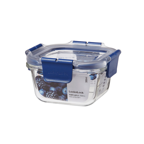 Top Class Glass with Tritan Lid Square - 300ml