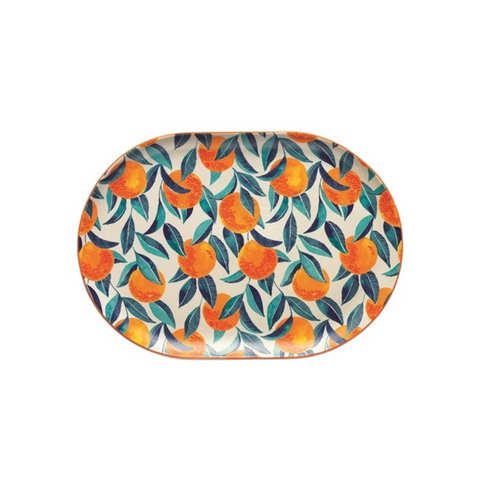 Punch Large Oval Platter 40.5 X 28.5 X 2.5cm Orange