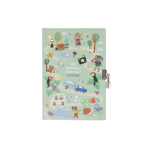 Tiger Tribe Small & Fun - Lockable Diaries - My Holiday Journal