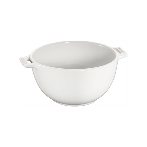 Ceramic Round Salad Bowl White - 18cm