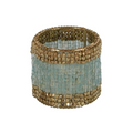 Beaded Napkin Ring Mint Gold