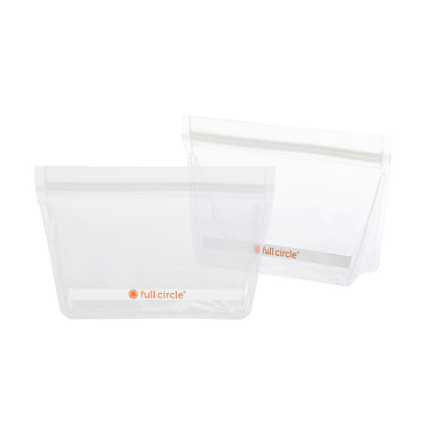Ziptuck Reusable Snack Bags Clear Set/2 400ml