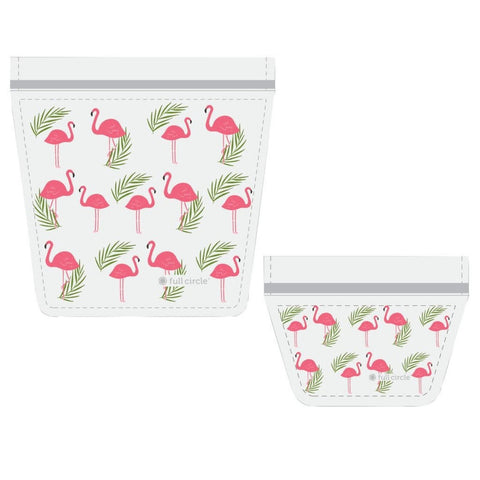 Reusable Travel & Cosmetic Set/2 Flamingo