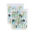 Ziptuck Reusable Sandwich Bags Cactus Set/2, 830ml