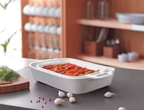 Ceramic Gratin Rectangular White - 34 x 24cm