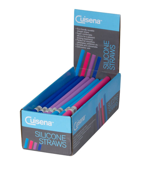 Silicone Thick Smoothie Straws Cdu48 - Straight