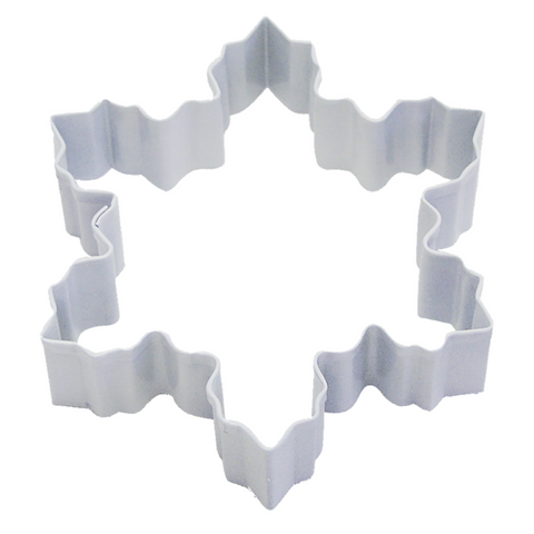 Snowflake Cookie Cutter 10cm - White / White