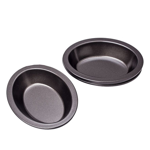 Non-Stick Oval Pie Dish 14 X 10Cm Set 4