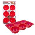 6 Cup Dome Dessert Mould - 66mm Dia X 40Mm Deep / Red