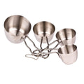 Stainless Steel Measure Cups With Wire Handles Set 4