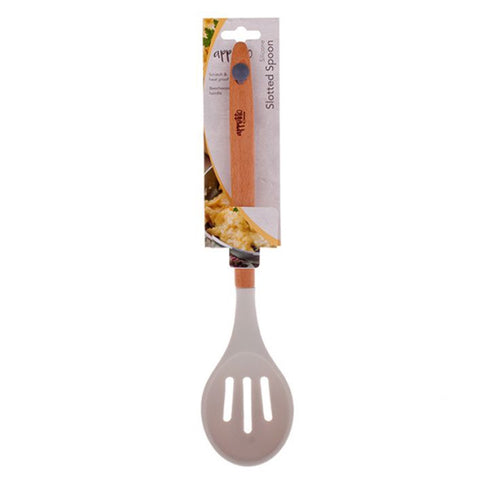 Silicone Slotted Spoon With Beechwood Handle