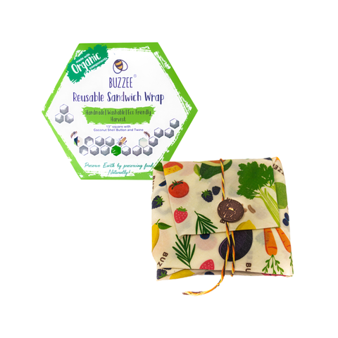 Organic Beeswax Sandwich Wrap- Harvest