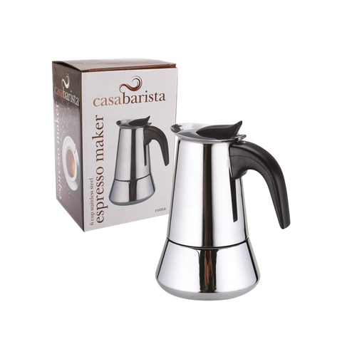 Roma Stainless Steel Espresso Maker 6 cups