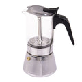 Capri 3 Cup Glass Top Stainless Steel Espresso Maker