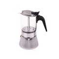 Capri 6 Cup Glass Top Stainless Steel Espresso Maker