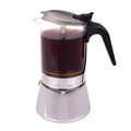 Capri 9 Cup Glass Top Stainless Steel Espresso Maker
