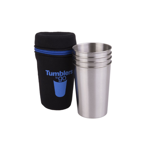 Go Stainless Steel "Tumblers To Go" 350Ml Set 4 W/ Case