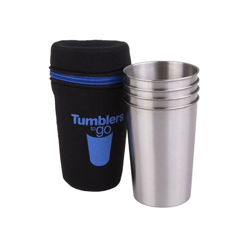 Go Stainless Steel "Tumblers To Go" 350Ml Set 4 W/ Case