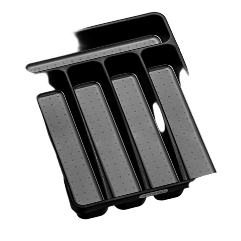 Mini 5 Compartment Cutlery Tray - Carbon