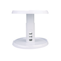 2 Tier Turntable With Adjustable - White / White