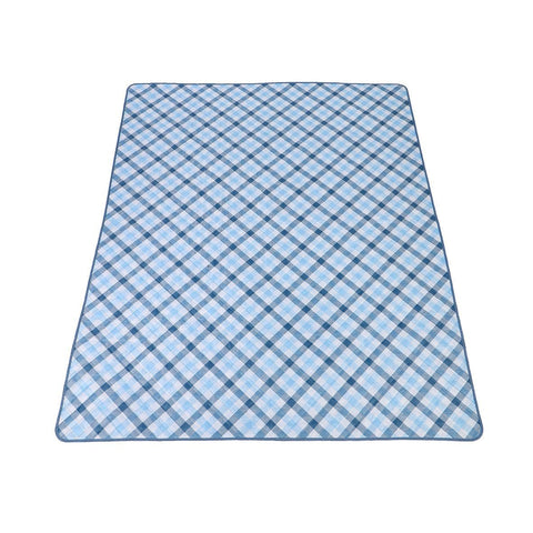 Picnic Rug - Gingham Blue/Grey 175 X 142Cm