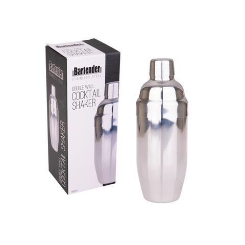 Stainless Steel Double Wall Cocktail Shaker 500ml