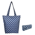 Sachi Insulated Foldable Market Tote - Moroccan Navy / Moroccan Navy