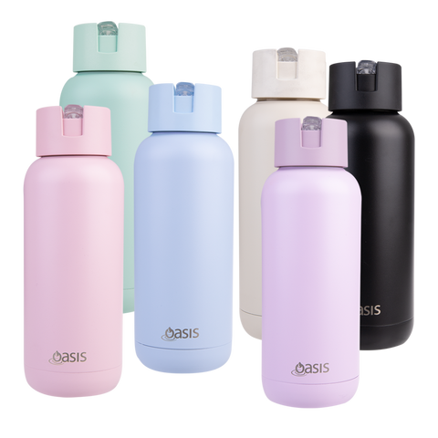 Oasis Ceramic Lined Stainless Steel Triple Wall Insulated - Drink Bottle 1L(6 Colors)
