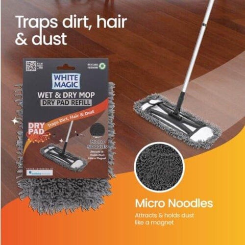 White Magic Wet & Dry Mop Dry Pad Refill