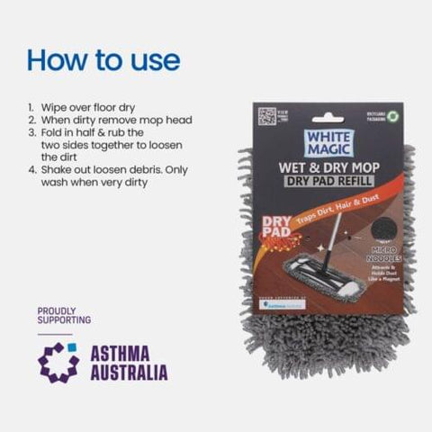 White Magic Wet & Dry Mop Dry Pad Refill
