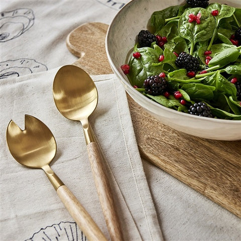 Alto Set of 2 Salad Servers Gold